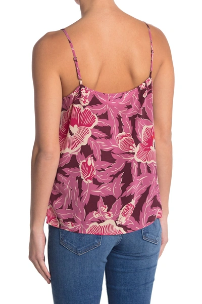 Shop Equipment Layla Silk Floral Cami In Red Violet Mlt