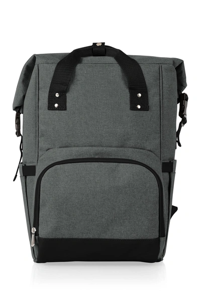 Shop Picnic Time On The Go Roll-top Cooler Backpack In Grey