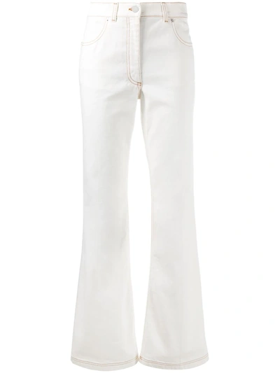Shop Jw Anderson Bootcut Jeans In White