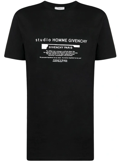 Shop Givenchy Studio Logo-print T-shirt In Black