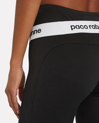 Shop Paco Rabanne Logo Bike Shorts In Black