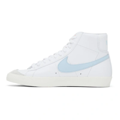 Shop Nike White And Blue Blazer Mid 77 Vintage Sneakers In Wht/bluesai