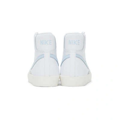 Shop Nike White And Blue Blazer Mid 77 Vintage Sneakers In Wht/bluesai