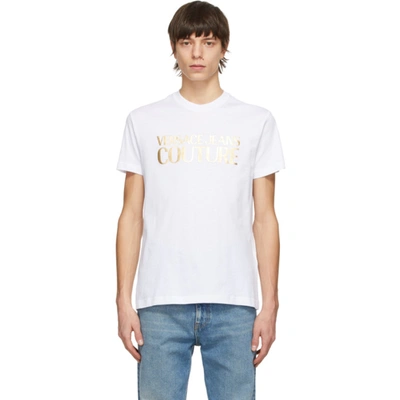 VERSACE JEANS COUTURE 白色 FOIL LOGO T 恤