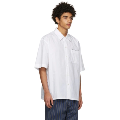 Shop Marni White Bowling Short Sleeve Shirt In 00w01 Lily