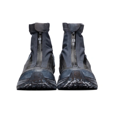 Shop 11 By Boris Bidjan Saberi Black & Navy Salomon Edition Bamba 2 High Sneakers In Black Dye