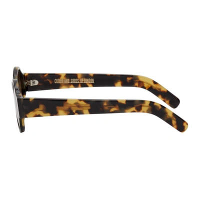 Shop Cutler And Gross Black & Tortoiseshell 1374 Sunglasses In Black/torto