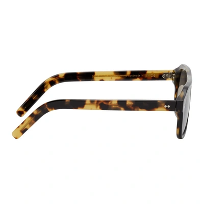 Shop Cutler And Gross Black & Tortoiseshell 0822v2 Sunglasses
