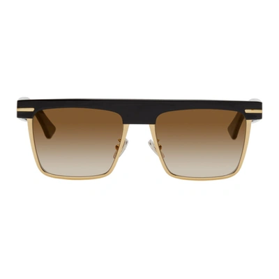 Shop Cutler And Gross Black & Gold 1359 Sunglasses In Black/gold