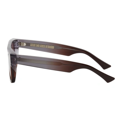 Shop Cutler And Gross Purple Gradient 1340 Sunglasses In Sherry