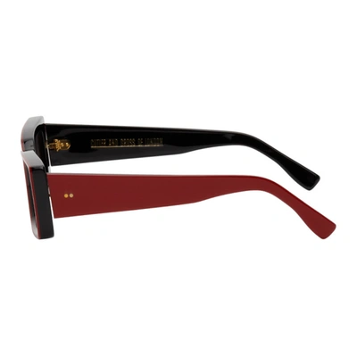 Shop Cutler And Gross Red & Black 1368 Sunglasses In Red/black