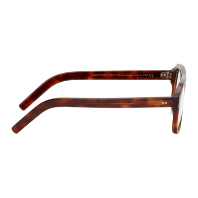 Shop Cutler And Gross Tortoiseshell 0822v2 Glasses In Groundclove