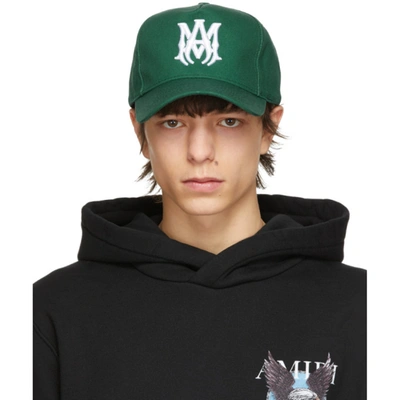 Amiri Logo-embroidered Cotton-canvas Baseball Cap In Green | ModeSens