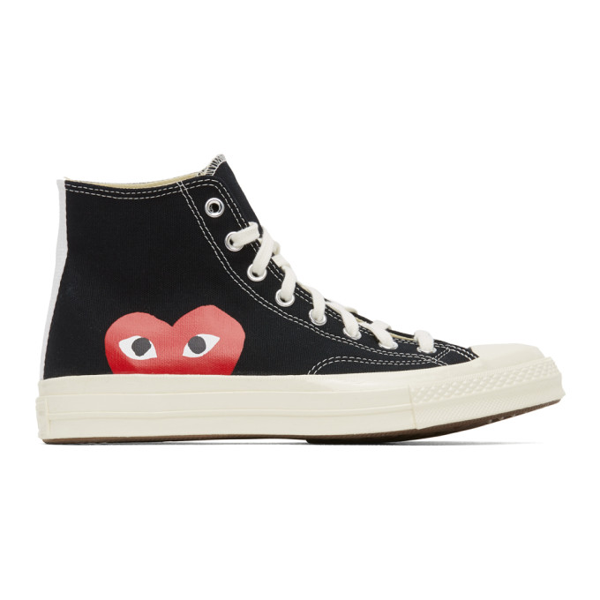 comme des garçons play black converse edition half heart chuck 70 sneakers