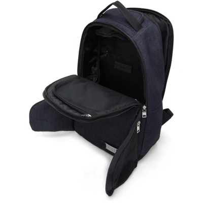 Shop Diesel Indigo Philot Backpack In T6067 Indigo/blue