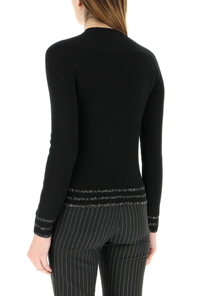 Shop Saint Laurent Black Wool Sweater Nd  Donna M