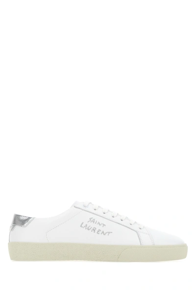 Shop Saint Laurent White Leather Sl/06 Sneakers White  Donna 40