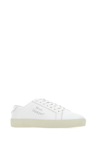 Shop Saint Laurent White Leather Sl/06 Sneakers White  Donna 40