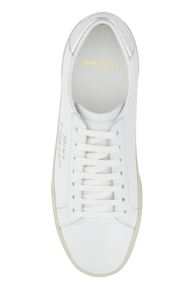 Shop Saint Laurent White Leather Sl/06 Sneakers White  Donna 40