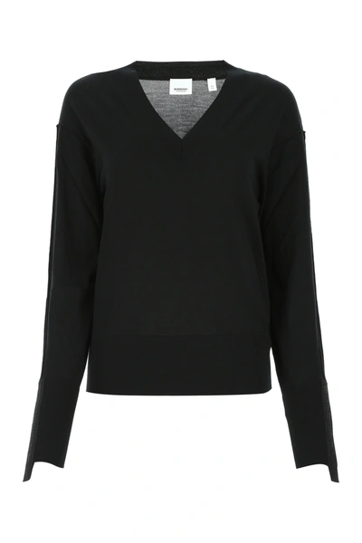 Shop Burberry Black Wool Blend Sweater Nd  Donna M