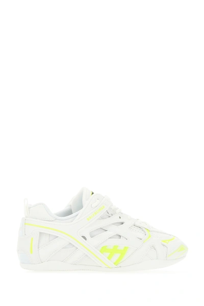 Shop Balenciaga Two-tone Synthetic Leather And Fabric Closed Sneakers Multicoloured  Donna 35