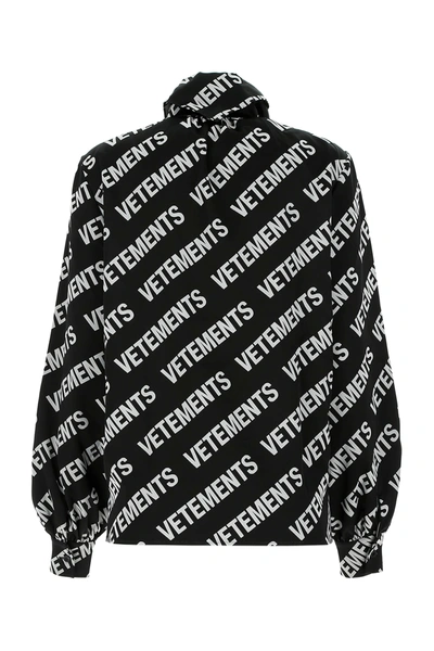 Shop Vetements Embroidered Stretch Satin Blouse  Nd  Donna Xs