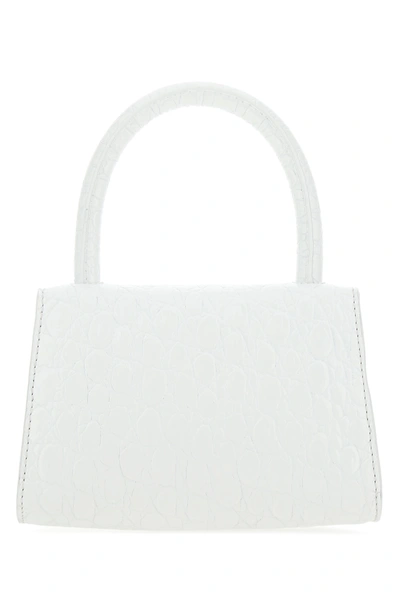 Shop By Far White Leather Mini Circular Handbag Nd  Donna Tu