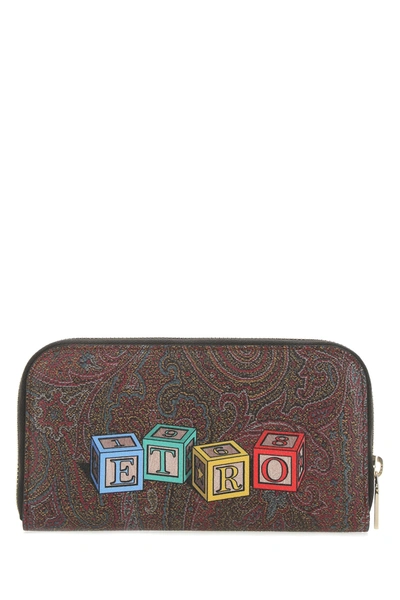 Shop Etro Printed Canvas Wallet Nd  Donna Tu