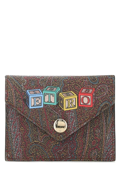 Shop Etro Printed Canvas Card Holder Printed  Donna Tu