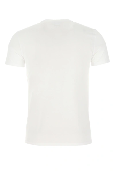 Shop Lacoste White Cotton T-shirt White  Uomo 5