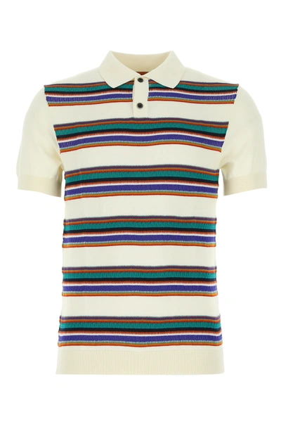 Shop Missoni Multicolor Cotton Polo Shirt Multicoloured  Uomo 52