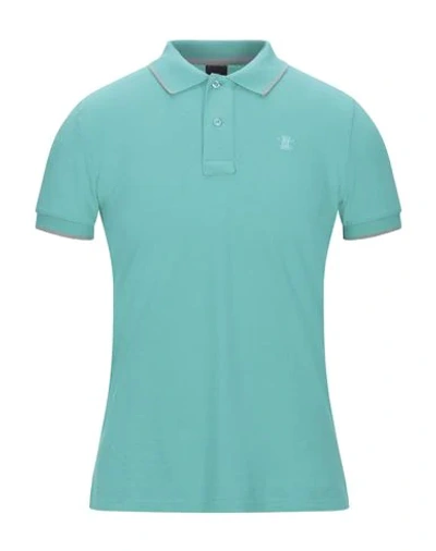Recycled Art World Polo Shirts In Turquoise | ModeSens