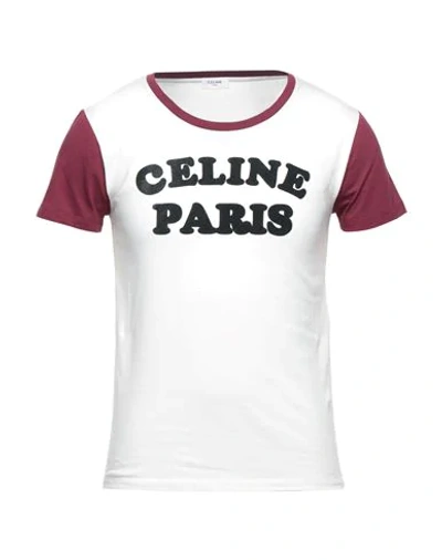 Shop Celine T-shirts In Ivory