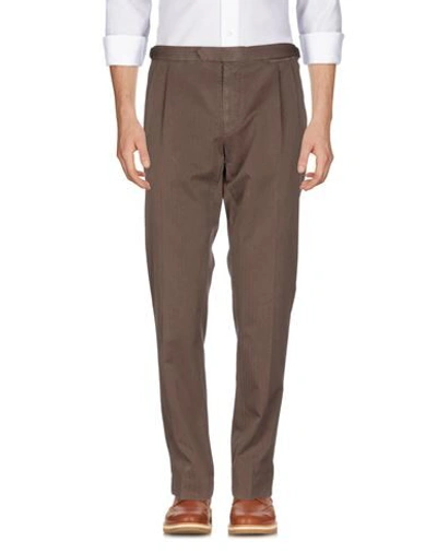 Shop Santaniello Pants In Dark Brown