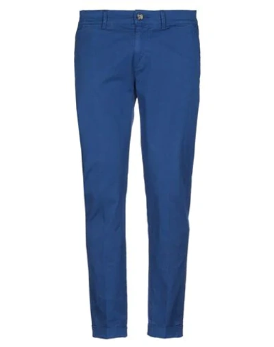 Shop Jeckerson Casual Pants In Bright Blue