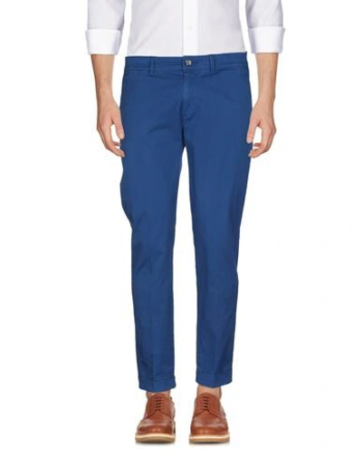 Shop Jeckerson Casual Pants In Bright Blue