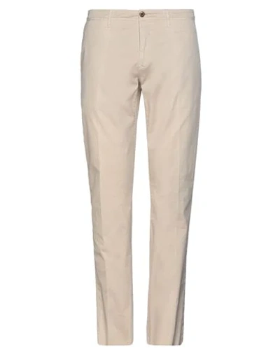 Shop Siviglia White Man Pants Beige Size 33 Cotton, Elastane