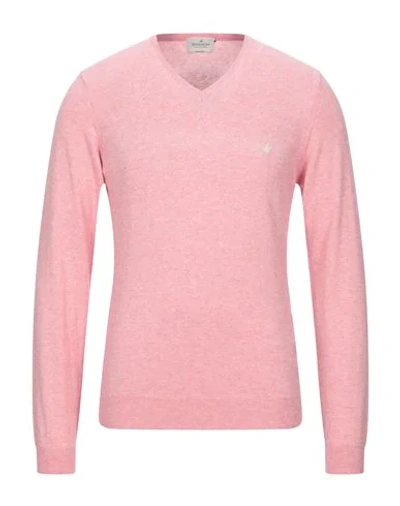 Shop Brooksfield Man Sweater Pink Size 48 Cotton, Cashmere