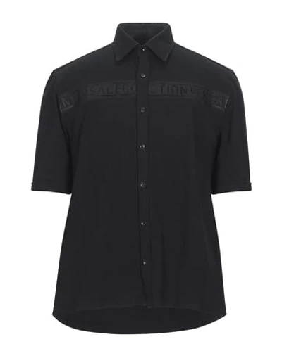 Shop Versace Solid Color Shirt In Black