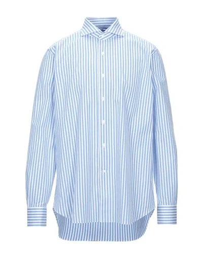 Shop Alessandro Gherardi Shirts In Sky Blue