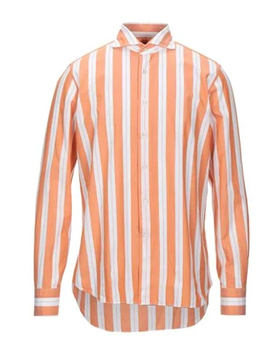 Shop Alessandro Gherardi Shirts In Orange