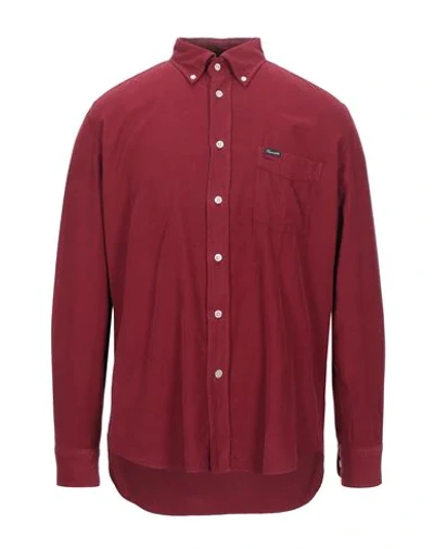 Shop Façonnable Shirts In Maroon
