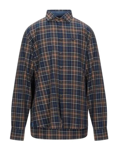Shop Façonnable Shirts In Dark Blue