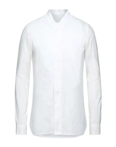 Shop Rick Owens Solid Color Shirt In White