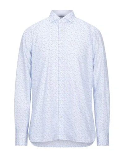 Shop Hackett Man Shirt Blue Size S Cotton