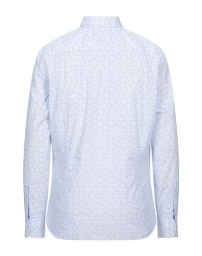 Shop Hackett Man Shirt Blue Size S Cotton