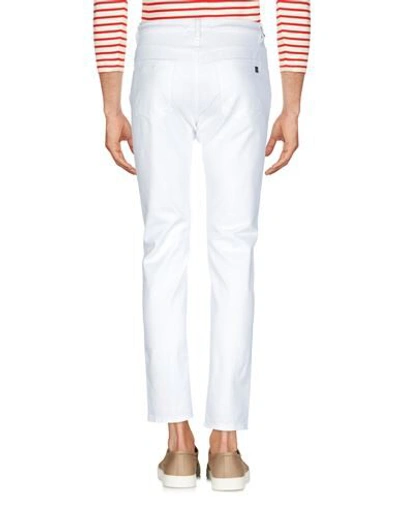 Shop Grey Daniele Alessandrini Man Jeans White Size 34 Cotton, Elastane
