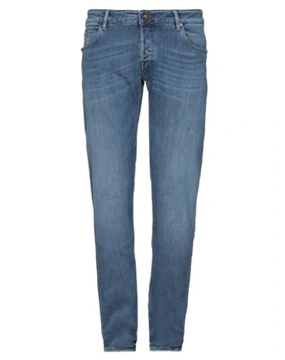 Hand Picked Man Jeans Blue Size 33 Cotton, Polyethylene, Polyurethane In Blue