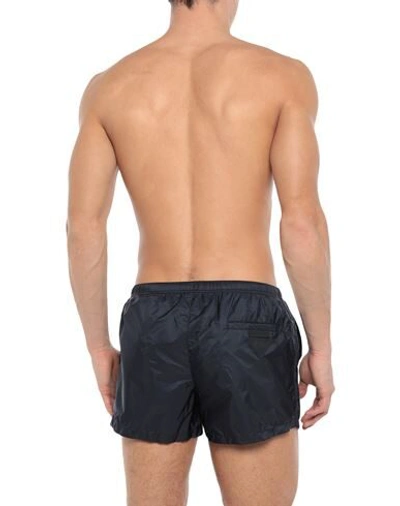 Shop Prada Swim Shorts In Dark Blue