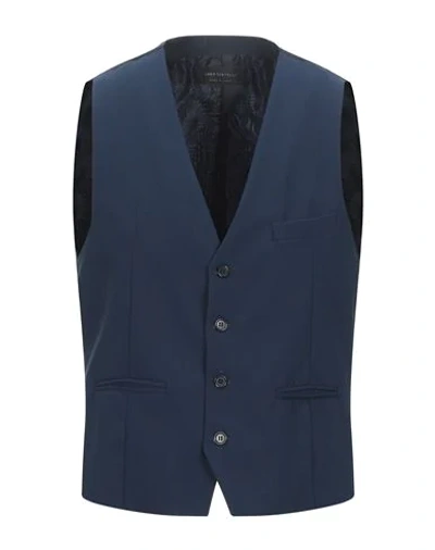 Shop Luca Bertelli Vests In Dark Blue